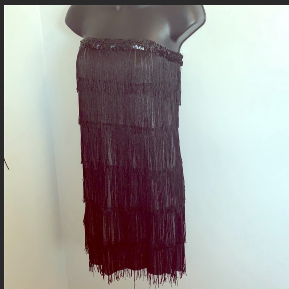 Black strapless FLAPPER costume party/dress